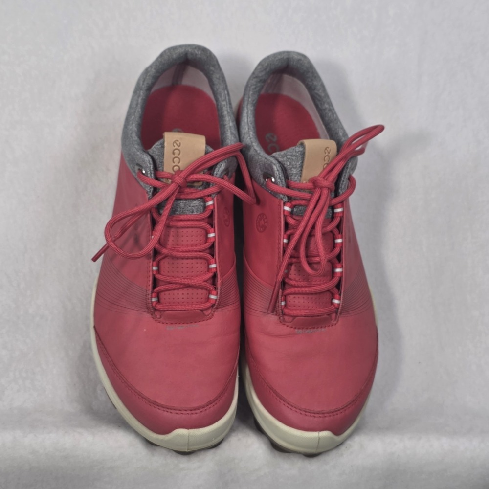 Ecco Shoes Womens 8 W Biom Hybrid 3 Gtx Lace Up Low Golf Sneakers Pink Leather - Picture 13 of 16